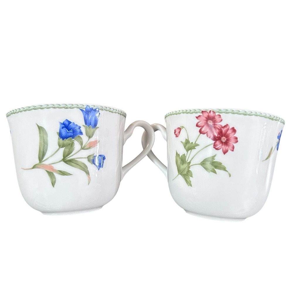 Noritake "Summer Estate" Mug Pink and Blue Floral 3.75" x 3.62" Ireland 9212 VTG - Picture 7 of 7